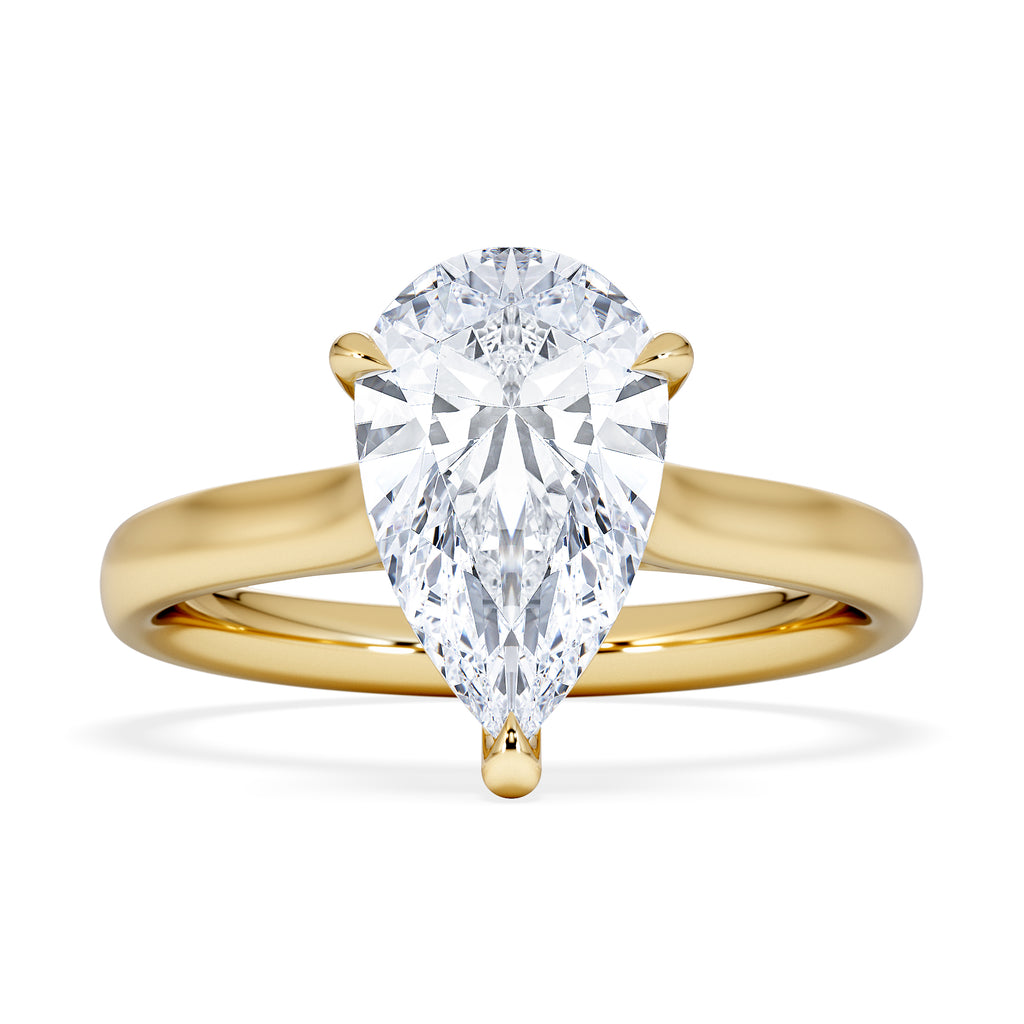 Amora Pear 2.00ct Lab Diamond Engagement Ring F/VS Set in 18K Gold