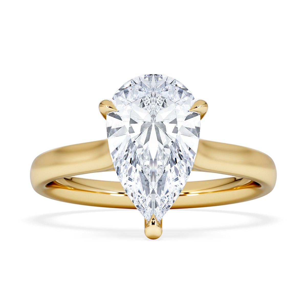 Amora Pear 2.00ct Lab Diamond Engagement Ring F/VS Set in 18K Gold
