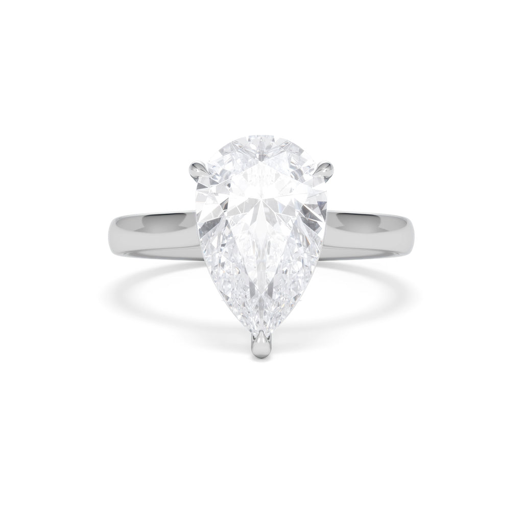 Amora Pear 3.00ct Lab Diamond Engagement Ring G/VS Set in 18K White Gold
