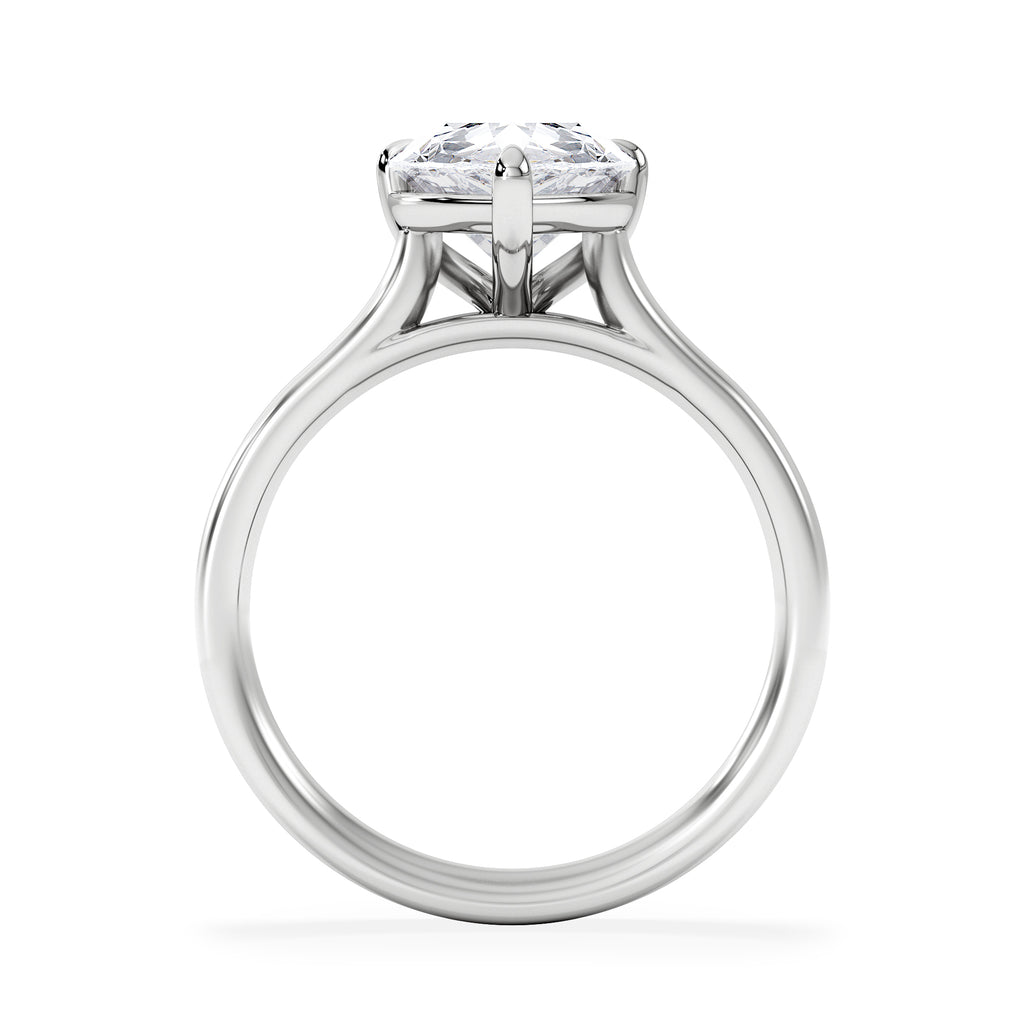 Amora Pear 3.00ct Lab Diamond Engagement Ring G/VS Set in 18K White Gold
