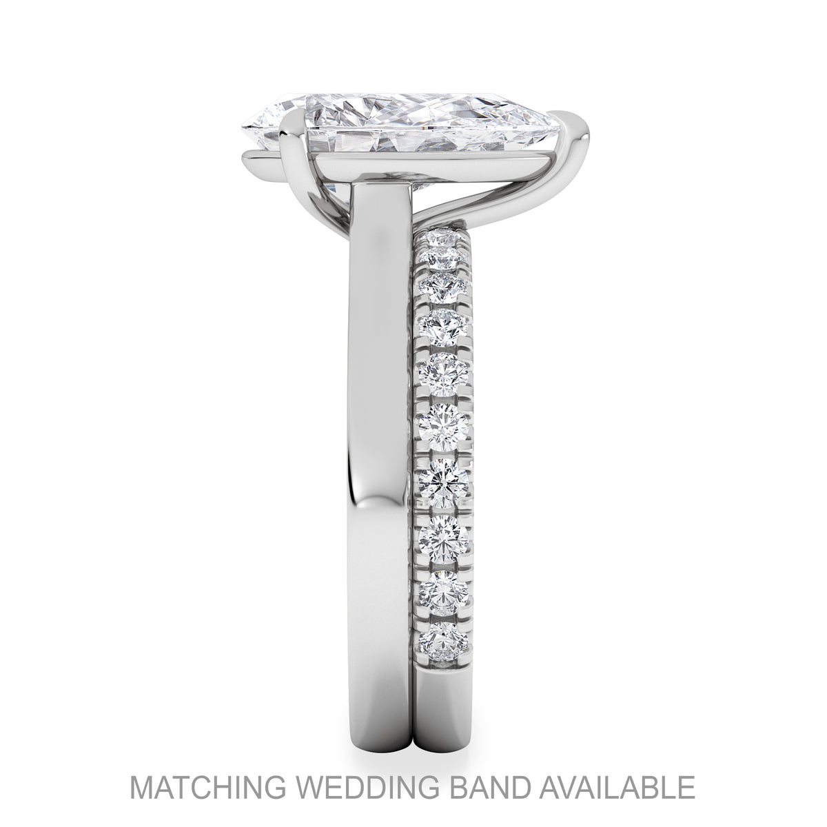 Amora Pear 3.00ct Lab Diamond Engagement Ring G/VS Set in Platinum