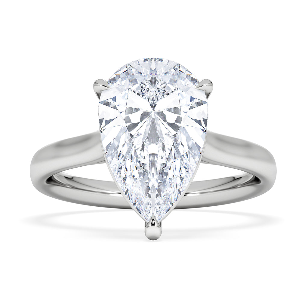 Amora Pear 3.00ct Lab Diamond Engagement Ring G/VS Set in 18K White Gold