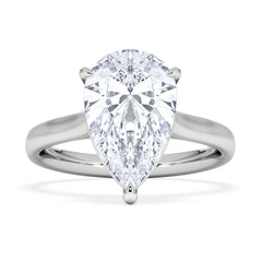 Amora Pear 3.00ct Lab Diamond Engagement Ring G/VS Set in 18K White Gold