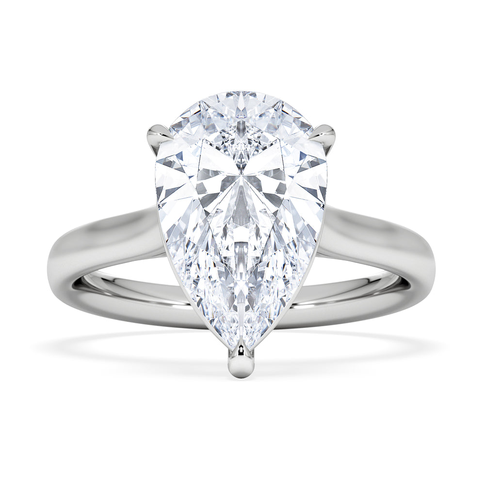 Amora Pear 3.00ct Lab Diamond Engagement Ring G/VS Set in Platinum