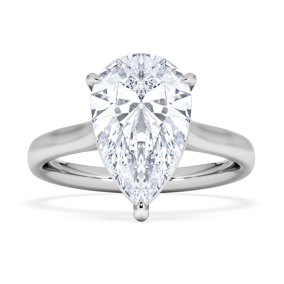 Amora Pear 3.00ct Lab Diamond Engagement Ring G/VS Set in Platinum
