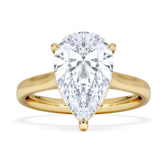 Amora Pear 3.00ct Lab Diamond Engagement Ring G/VS Set in 18K Gold