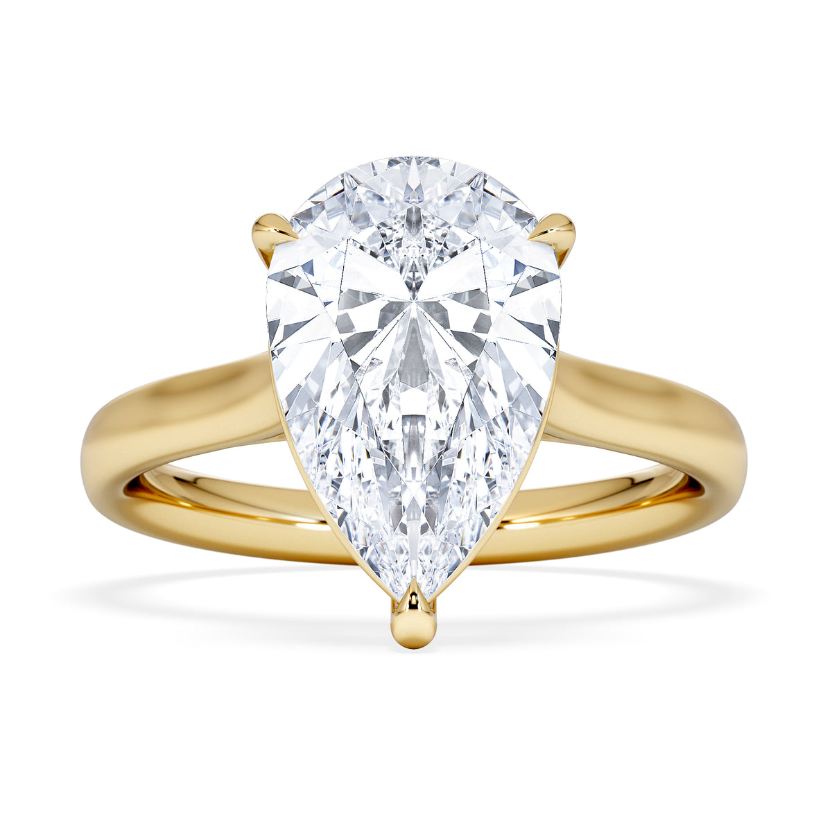Amora Pear 3.00ct Lab Diamond Engagement Ring G/VS Set in 18K Gold