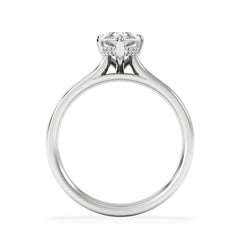 Amora Pear 1.07ct Hidden Halo Lab Diamond Engagement Ring F/VS Set in 18K White Gold