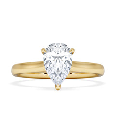 Amora Pear 1.07ct Hidden Halo Lab Diamond Engagement Ring F/VS Set in 18K Gold
