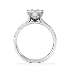 Amora Pear 2.09ct Hidden Halo Lab Diamond Engagement Ring F/VS Set in Platinum