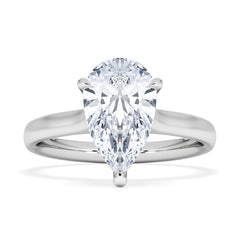 Amora Pear 2.09ct Hidden Halo Lab Diamond Engagement Ring F/VS Set in Platinum