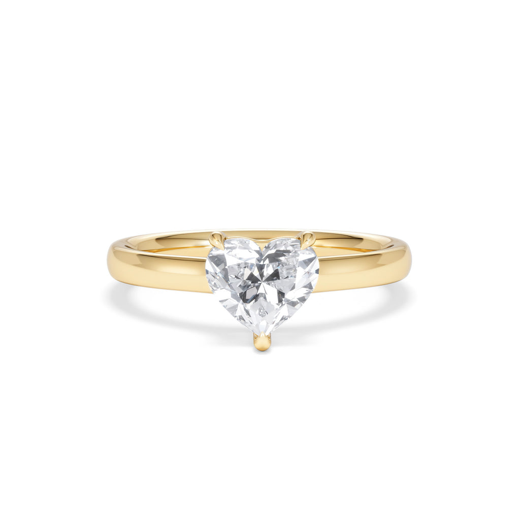 Amora Heart 1.00ct Diamond Engagement Ring F/VS Set in 18K Gold