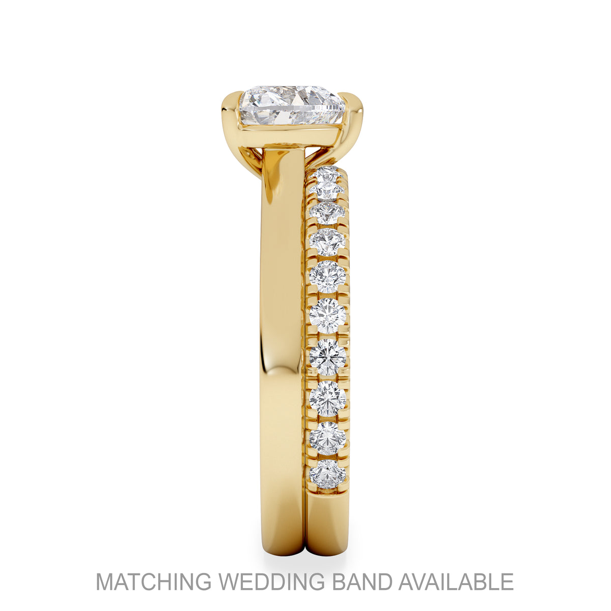 Amora Heart 1.00ct Lab Diamond Engagement Ring F/VS Set in 18K Gold