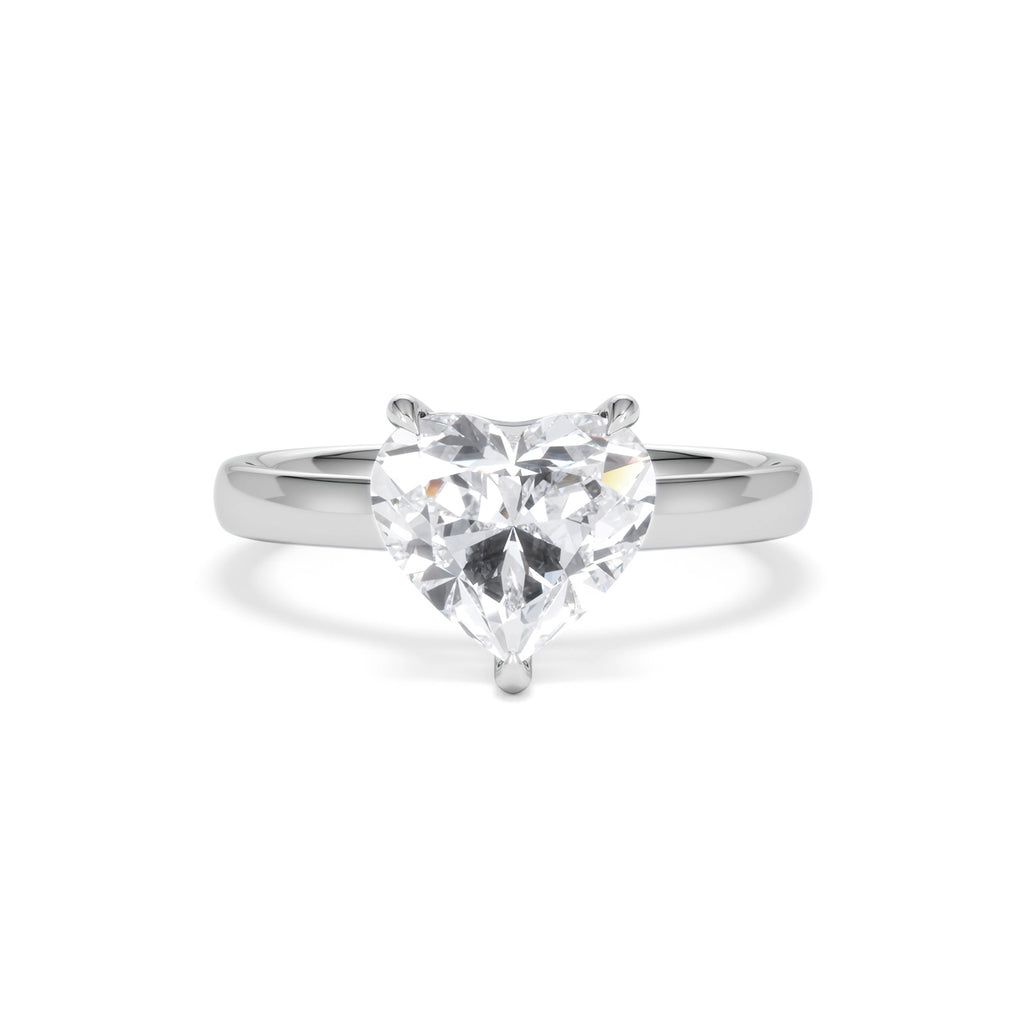 Amora Heart 2.00ct Lab Diamond Engagement Ring F/VS Set in 18K White Gold