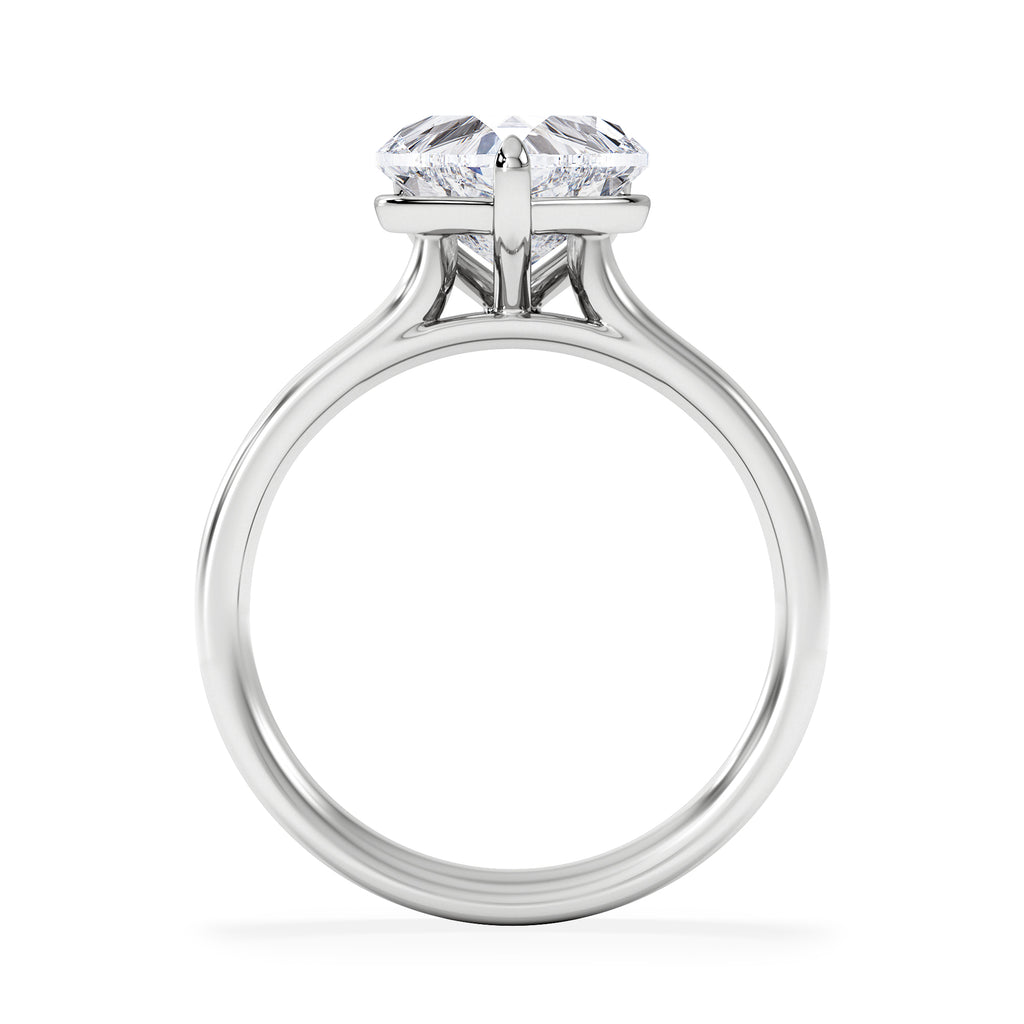 Amora Heart 2.00ct Lab Diamond Engagement Ring F/VS Set in 18K White Gold