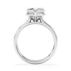 Amora Heart 2.00ct Lab Diamond Engagement Ring F/VS Set in 18K White Gold