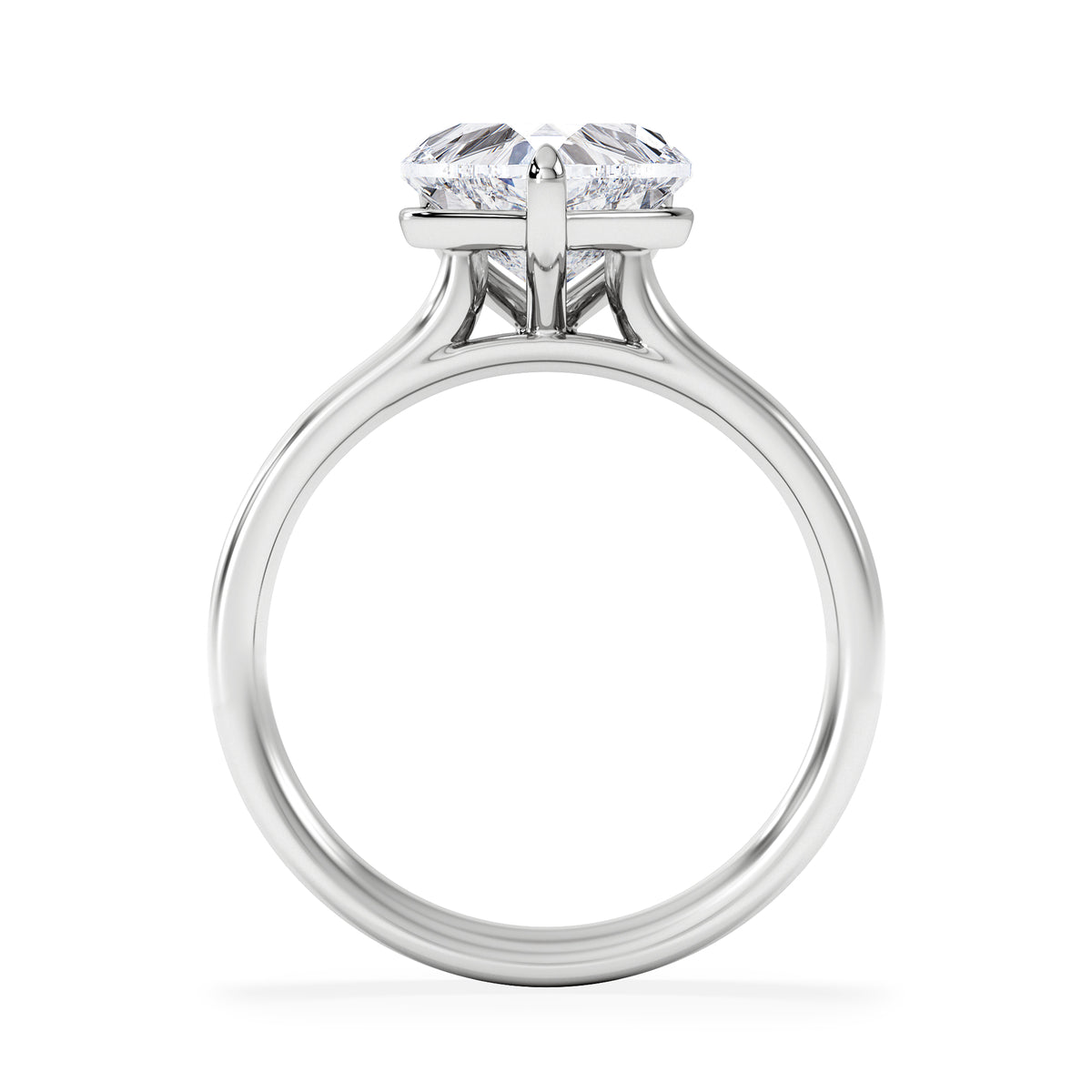 Amora Heart 2.00ct Lab Diamond Engagement Ring F/VS Set in 18K White Gold