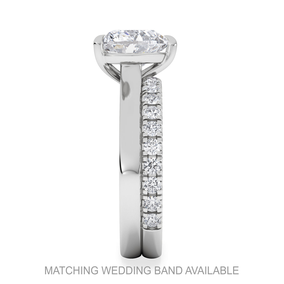 Amora Heart 2.00ct Lab Diamond Engagement Ring F/VS Set in 18K White Gold