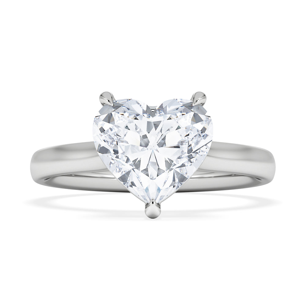 Amora Heart 2.00ct Lab Diamond Engagement Ring F/VS Set in 18K White Gold