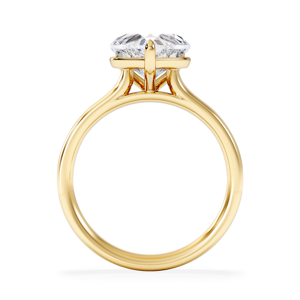 Amora Heart 2.00ct Lab Diamond Engagement Ring F/VS Set in 18K Gold