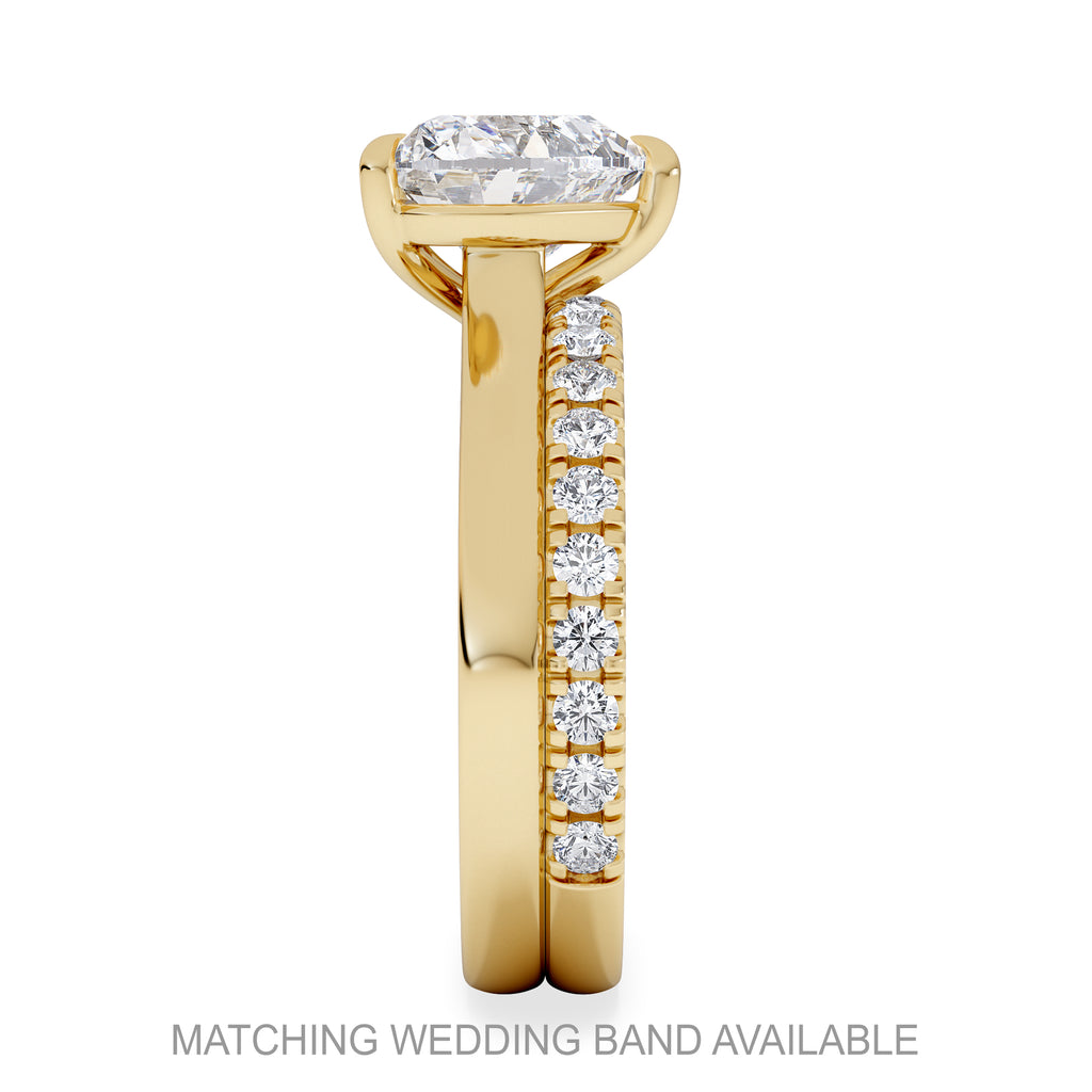 Amora Heart 2.00ct Lab Diamond Engagement Ring F/VS Set in 18K Gold