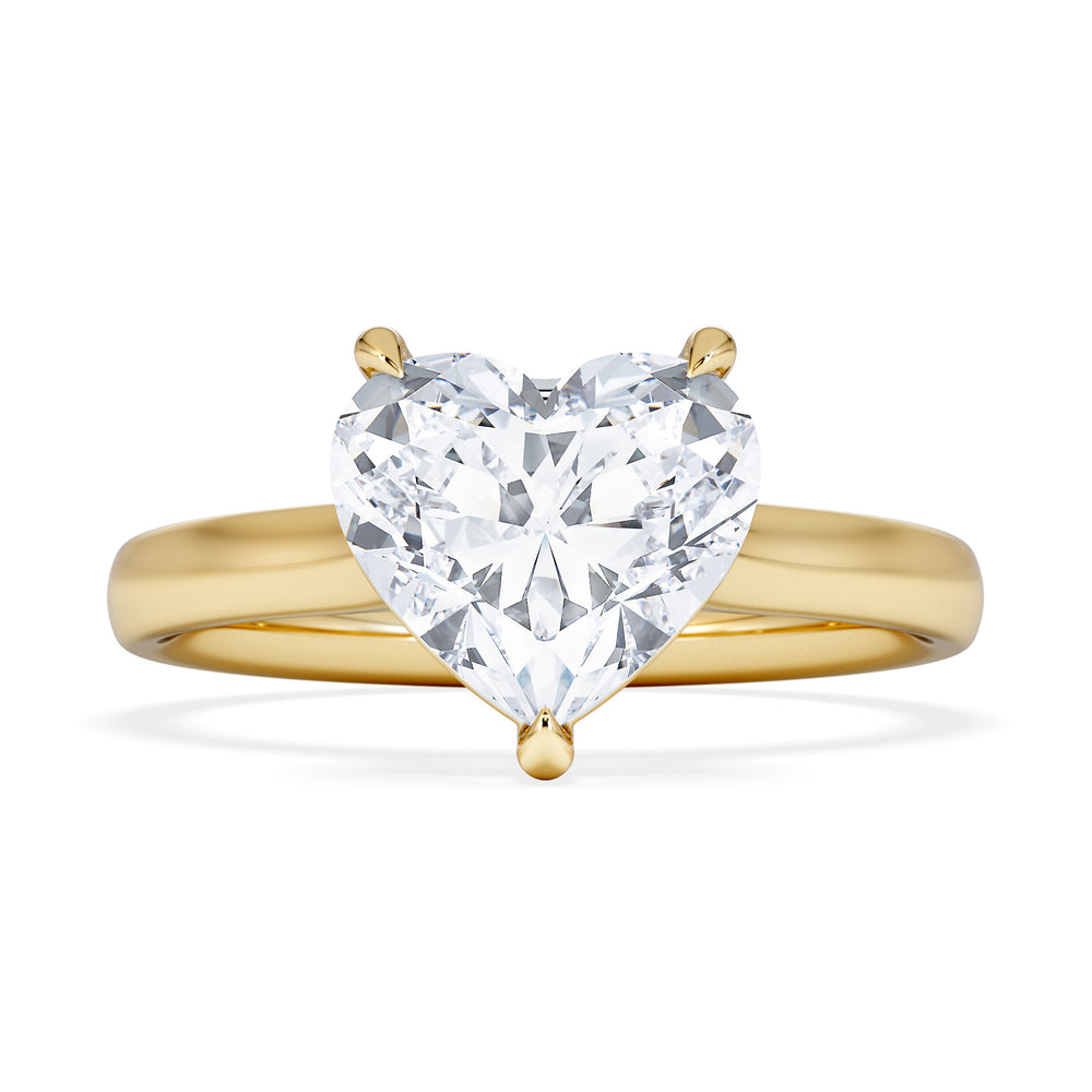 Amora Heart 2.00ct Lab Diamond Engagement Ring F/VS Set in 18K Gold
