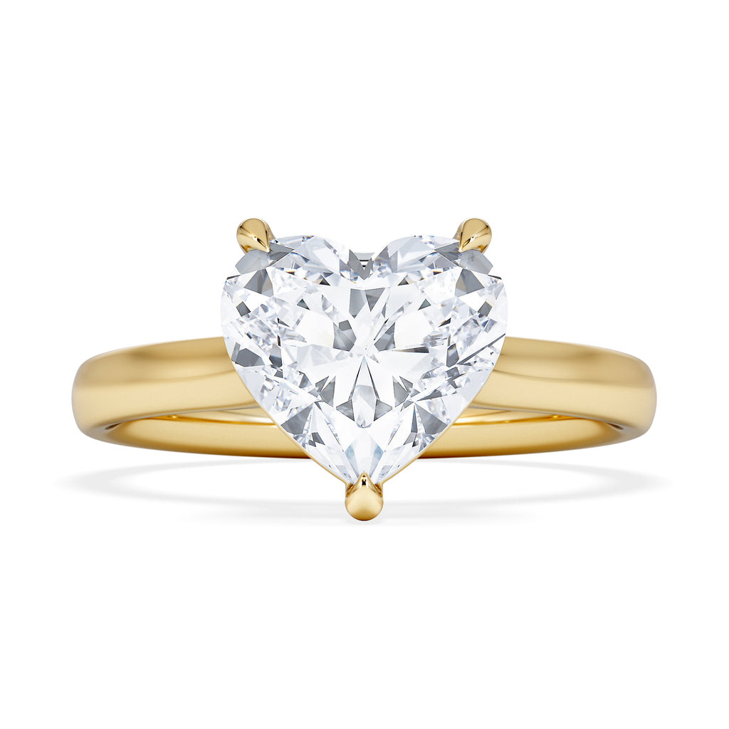 Amora Heart 2.00ct Lab Diamond Engagement Ring F/VS Set in 18K Gold