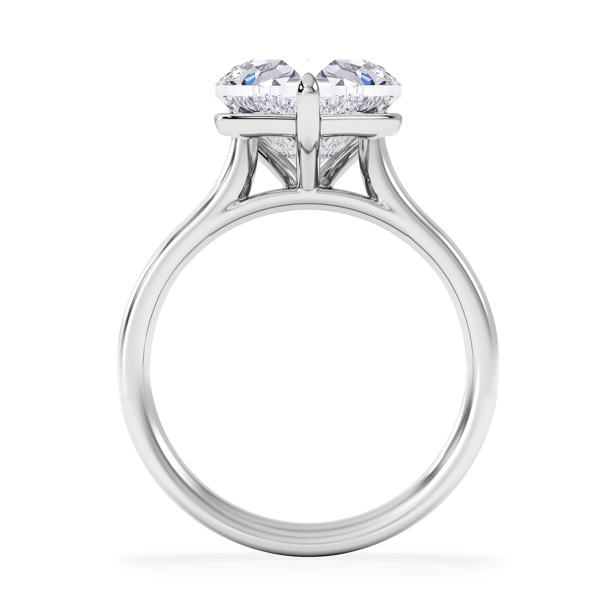 Amora Heart 3.00ct Lab Diamond Engagement Ring G/VS Set in 18K White Gold