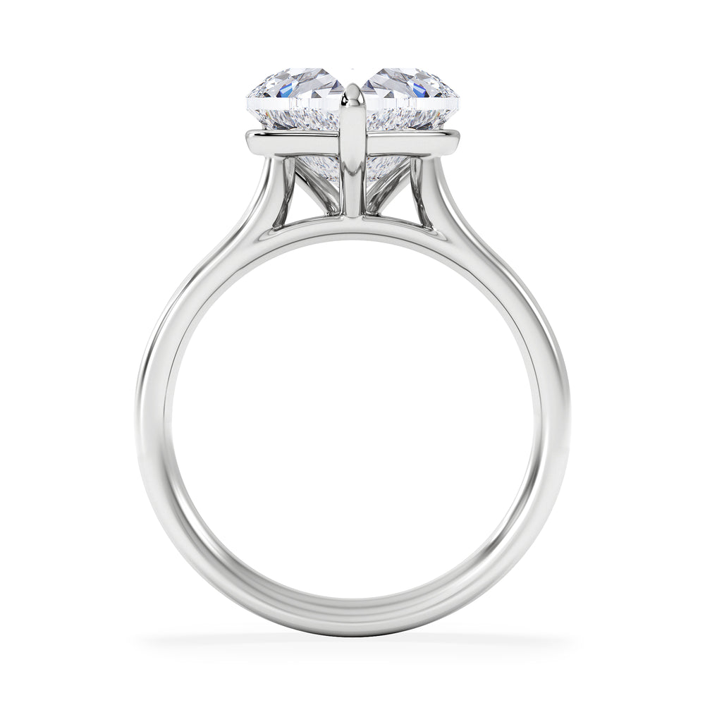 Amora Heart 3.00ct Lab Diamond Engagement Ring G/VS Set in Platinum