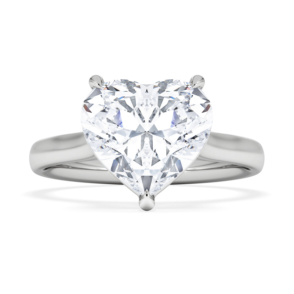 Amora Heart 3.00ct Lab Diamond Engagement Ring G/VS Set in 18K White Gold