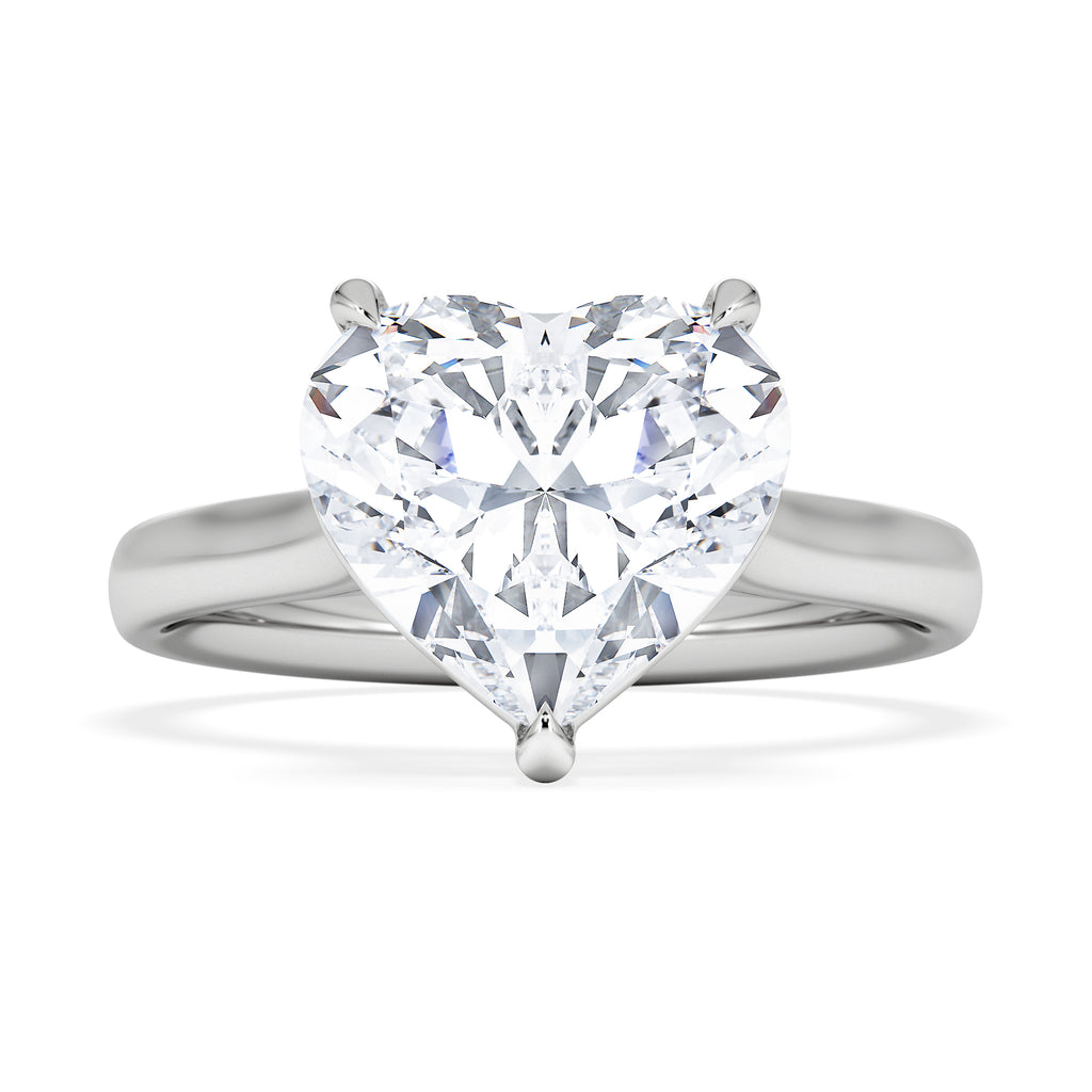 Amora Heart 3.00ct Lab Diamond Engagement Ring G/VS Set in 18K White Gold
