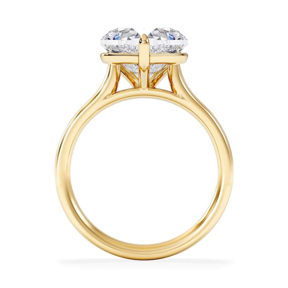 Amora Heart 3.00ct Lab Diamond Engagement Ring G/VS Set in 18K Gold