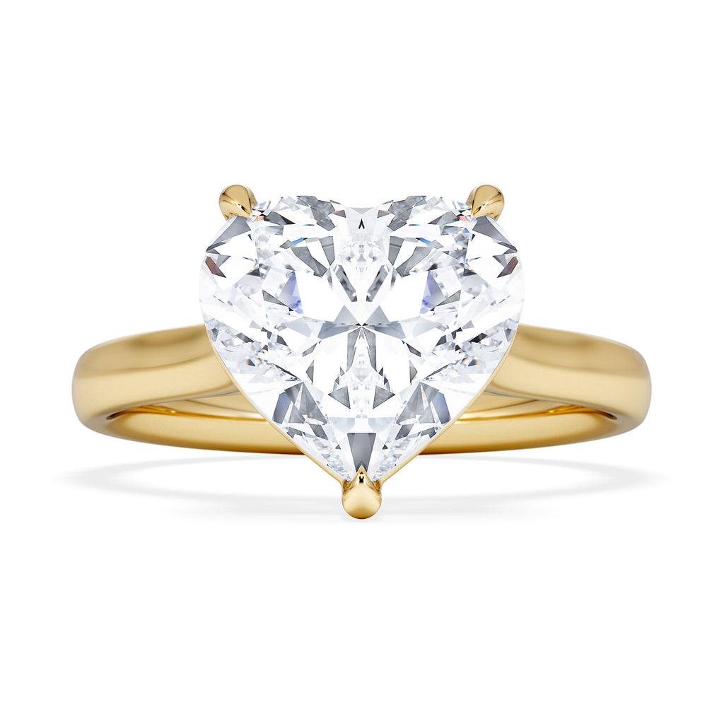 Amora Heart 3.00ct Lab Diamond Engagement Ring G/VS Set in 18K Gold