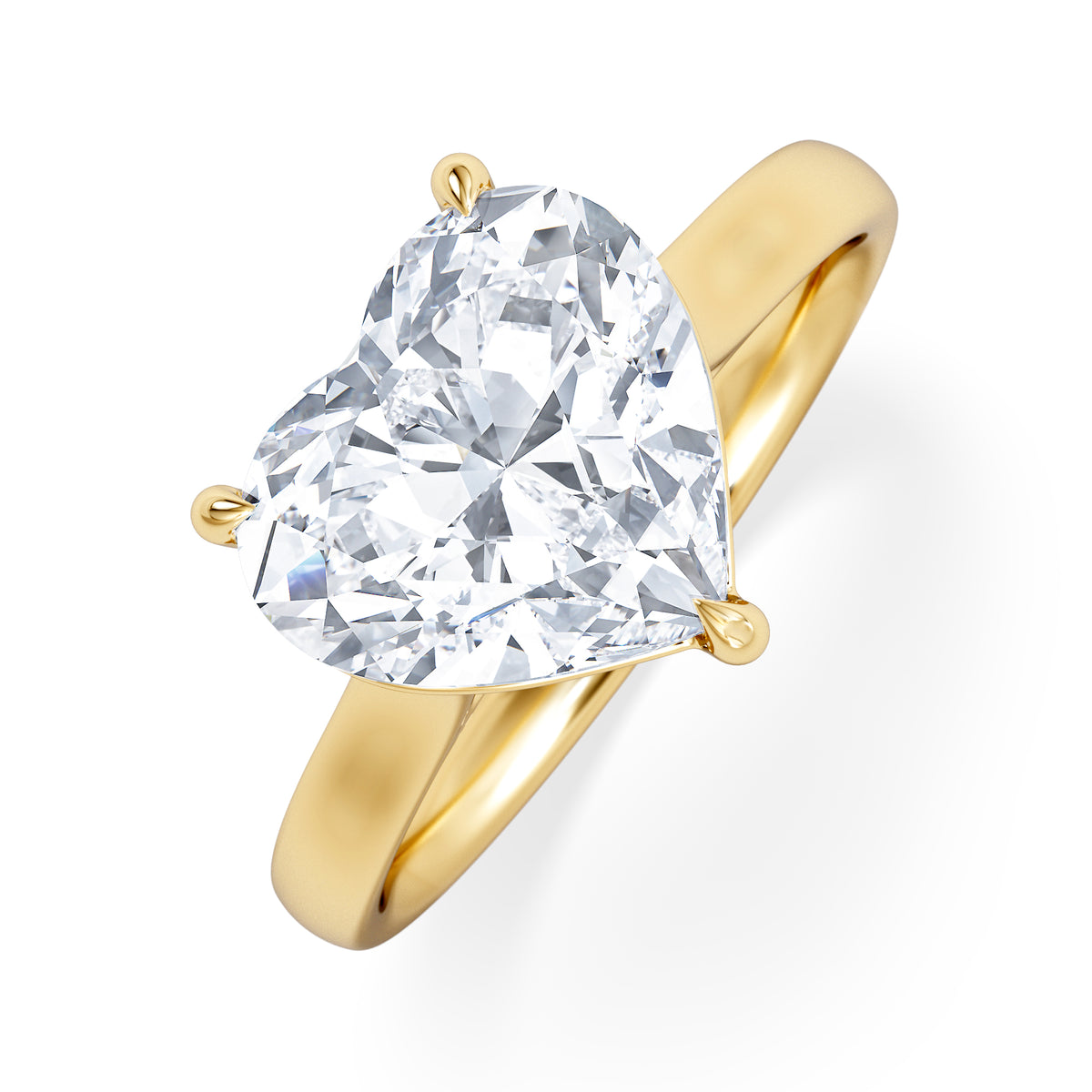 Amora Heart 3.00ct Lab Diamond Engagement Ring G/VS Set in 18K Gold
