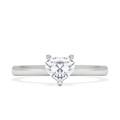Amora Heart 0.50ct Lab Diamond Engagement Ring F/VS Set in Platinum