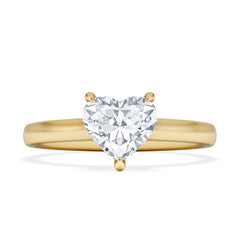 Amora Heart 1.07ct Hidden Halo Lab Diamond Engagement Ring F/VS Set in 18K Gold