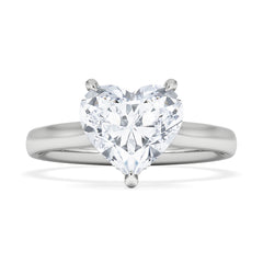 Amora Heart 2.09ct Hidden Halo Lab Diamond Engagement Ring F/VS Set in 18K White Gold