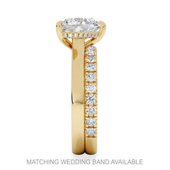 Amora Heart 2.09ct Hidden Halo Lab Diamond Engagement Ring F/VS Set in 18K Gold