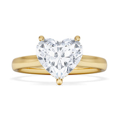 Amora Heart 2.09ct Hidden Halo Lab Diamond Engagement Ring F/VS Set in 18K Gold