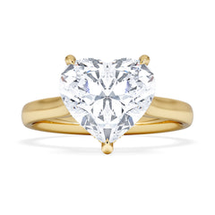 Amora Heart 3.11ct Hidden Halo Lab Diamond Engagement Ring G/VS Set in 18K Gold