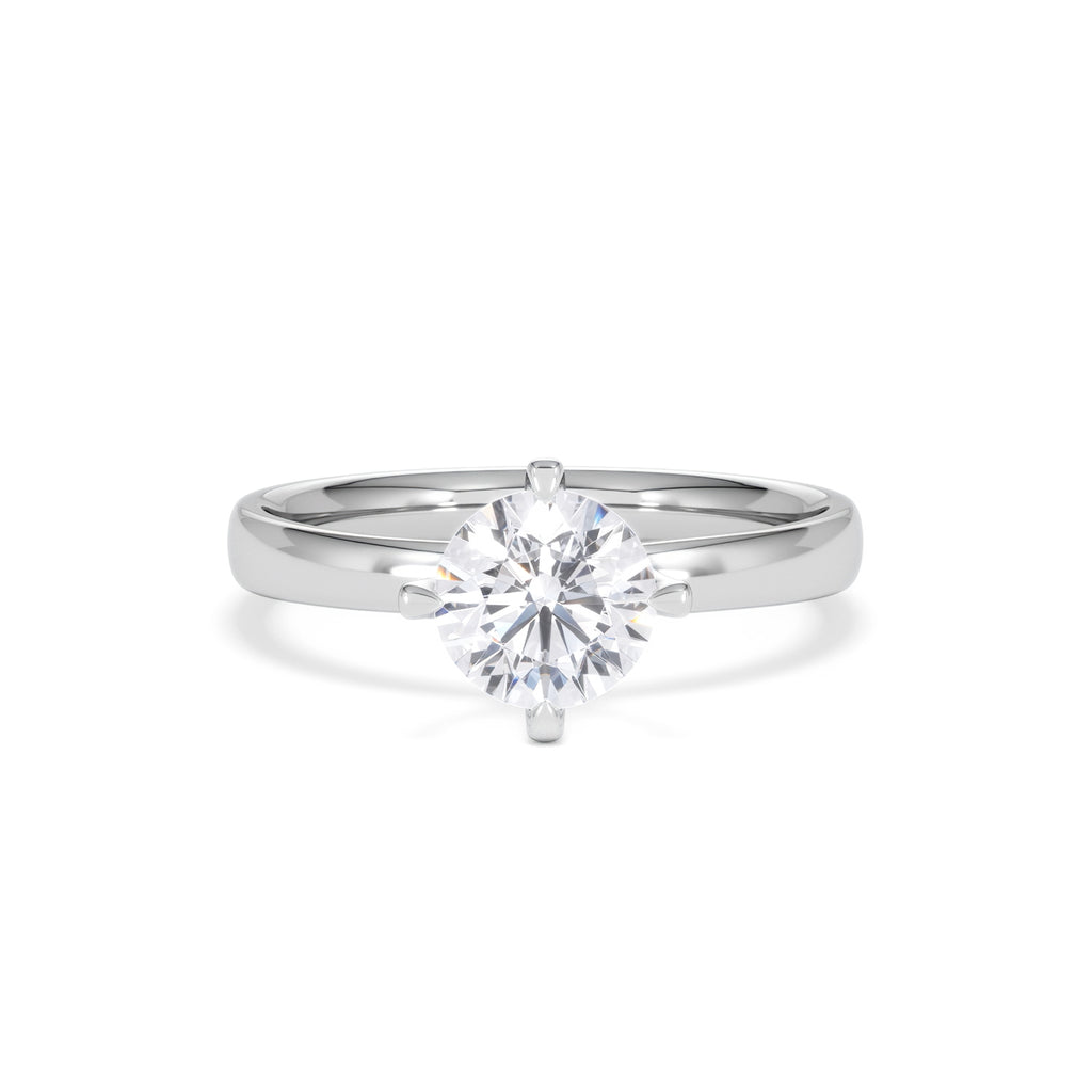 Origin Twist 1.00ct Round Cut Lab Diamond Solitaire Engagement Ring in Platinum