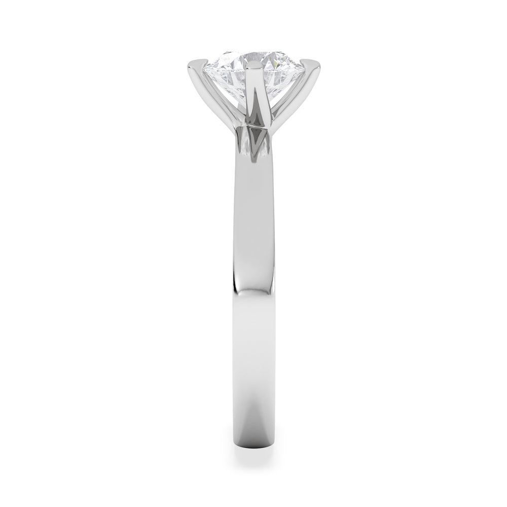 Origin Twist 1.00ct Round Cut Lab Diamond Solitaire Engagement Ring in Platinum