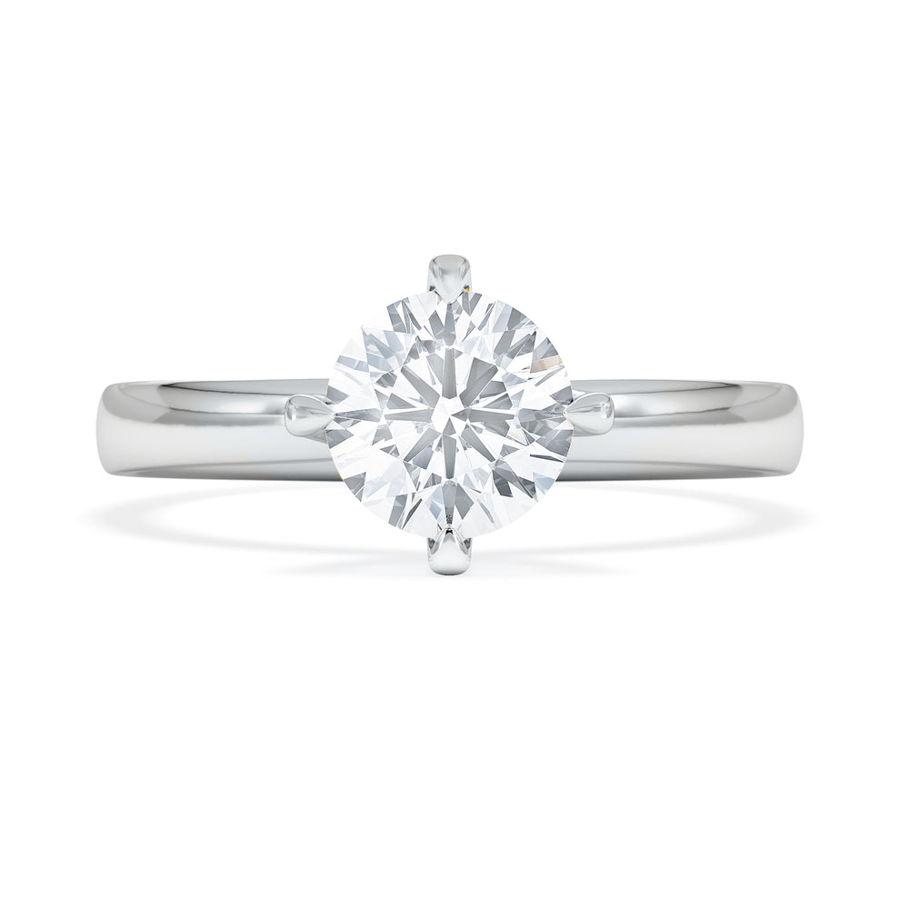 Origin Twist 1.00ct Round Cut Lab Diamond Solitaire Engagement Ring in Platinum