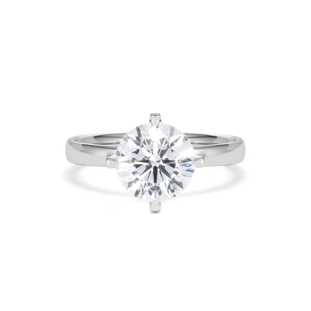 Origin Twist 2.00ct Round Cut Lab Diamond Solitaire Engagement Ring in Platinum