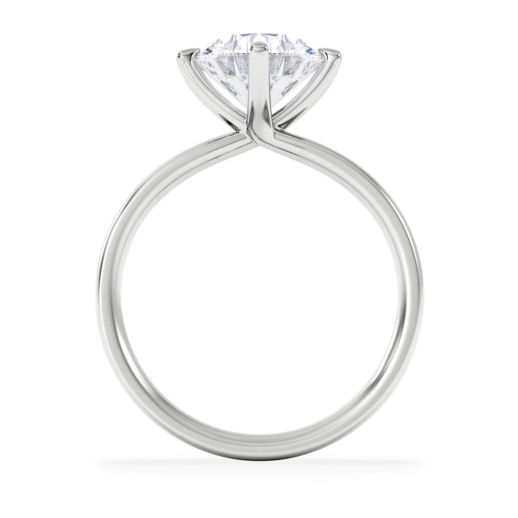 Origin Twist 2.00ct Round Cut Lab Diamond Solitaire Engagement Ring in Platinum