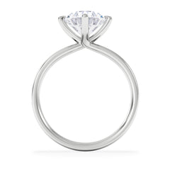 Origin Twist 2.00ct Round Cut Lab Diamond Solitaire Engagement Ring in Platinum