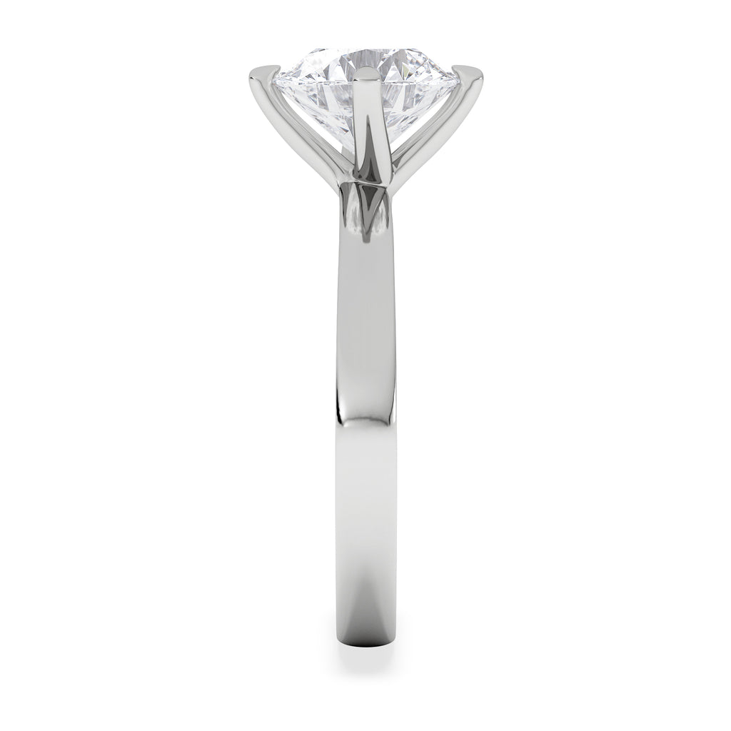 Origin Twist 2.00ct Round Cut Lab Diamond Solitaire Engagement Ring in Platinum