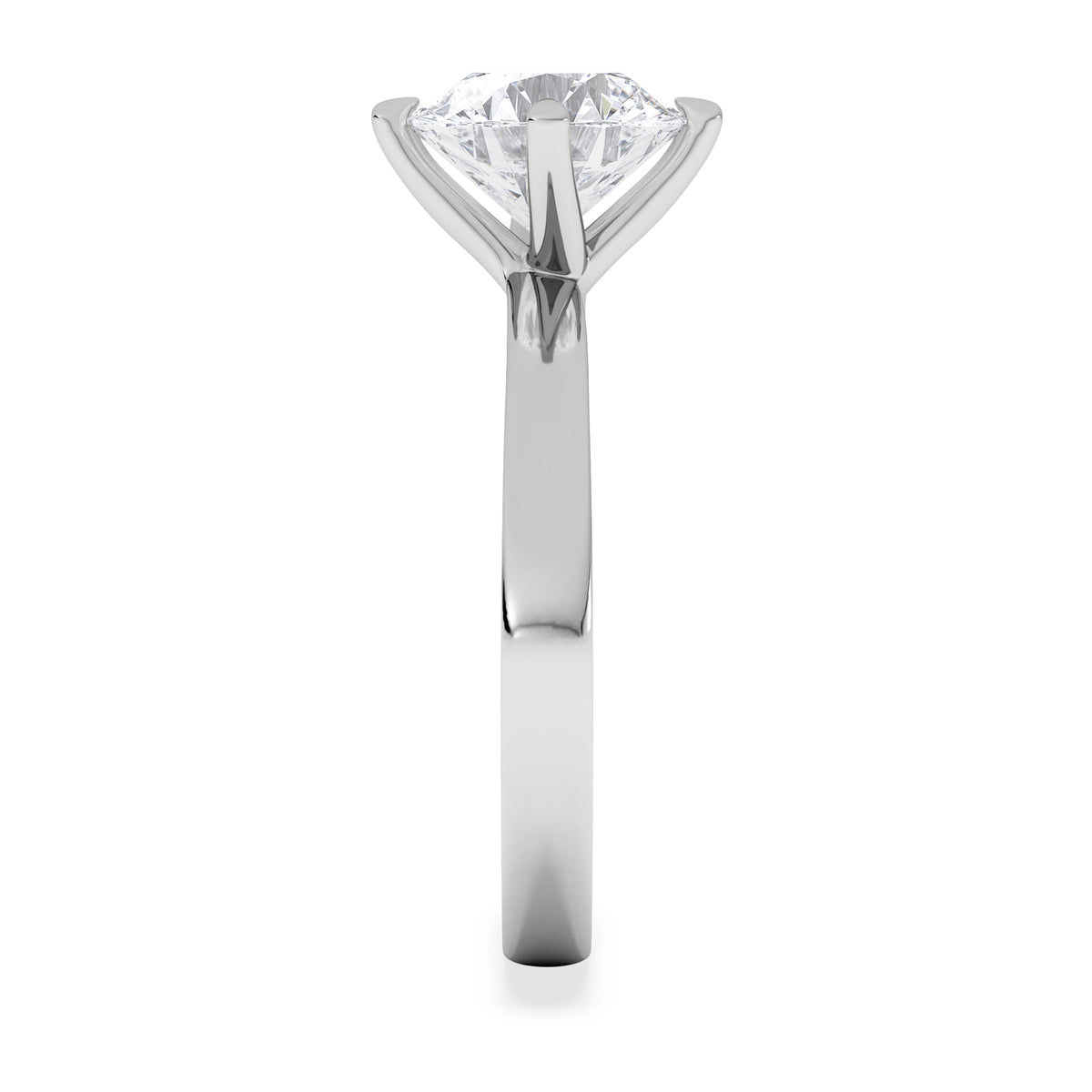 Origin Twist 2.00ct Round Cut Lab Diamond Solitaire Engagement Ring in Platinum