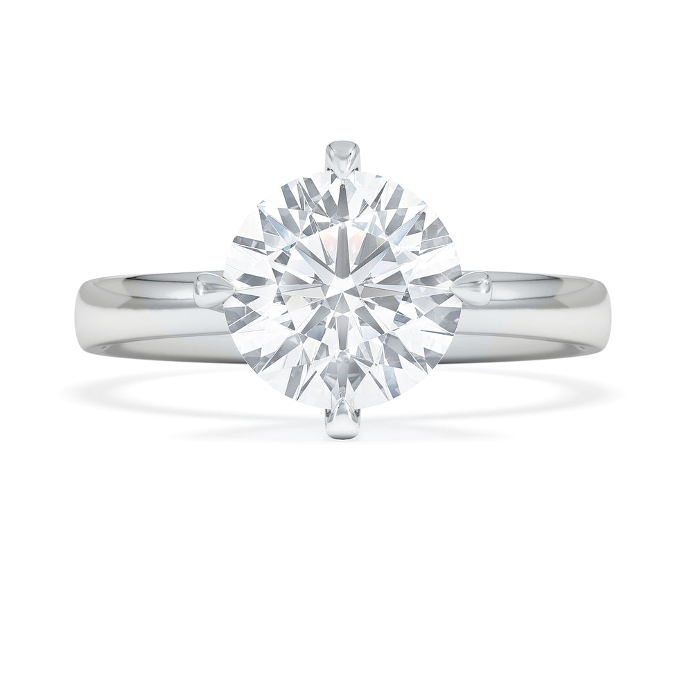 Origin Twist 2.00ct Round Cut Lab Diamond Solitaire Engagement Ring in 18K White Gold