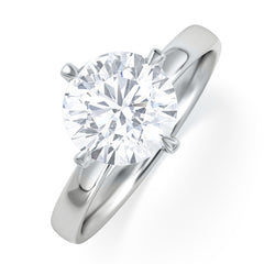 Origin Twist 2.00ct Round Cut Lab Diamond Solitaire Engagement Ring in Platinum